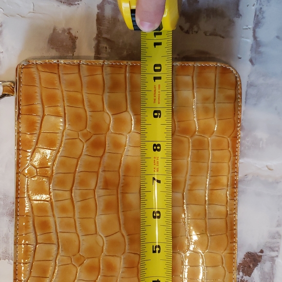 Vintage Furla Yellow Snakeskin Shoulder Bag - Picture 7 of 9